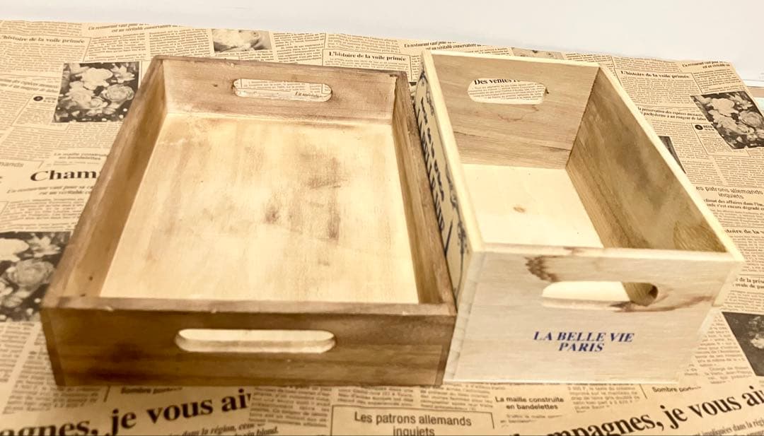 【＊pin＊】 木箱 ボックス アイアン フレーム 雑貨セット