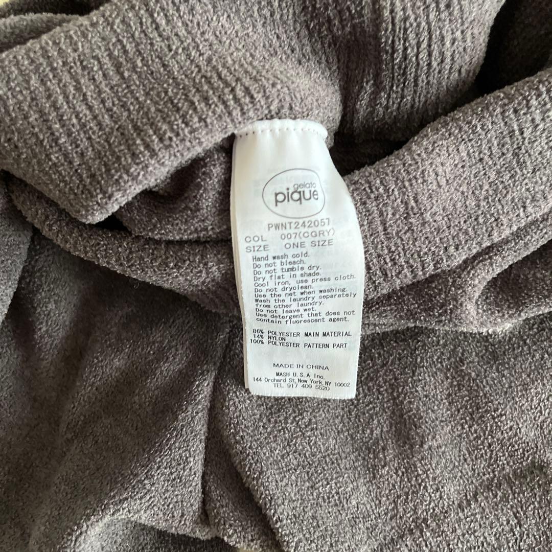 ジェラピケ　パジャマ　ルームウェア　グレー　ハート　半袖　半パン