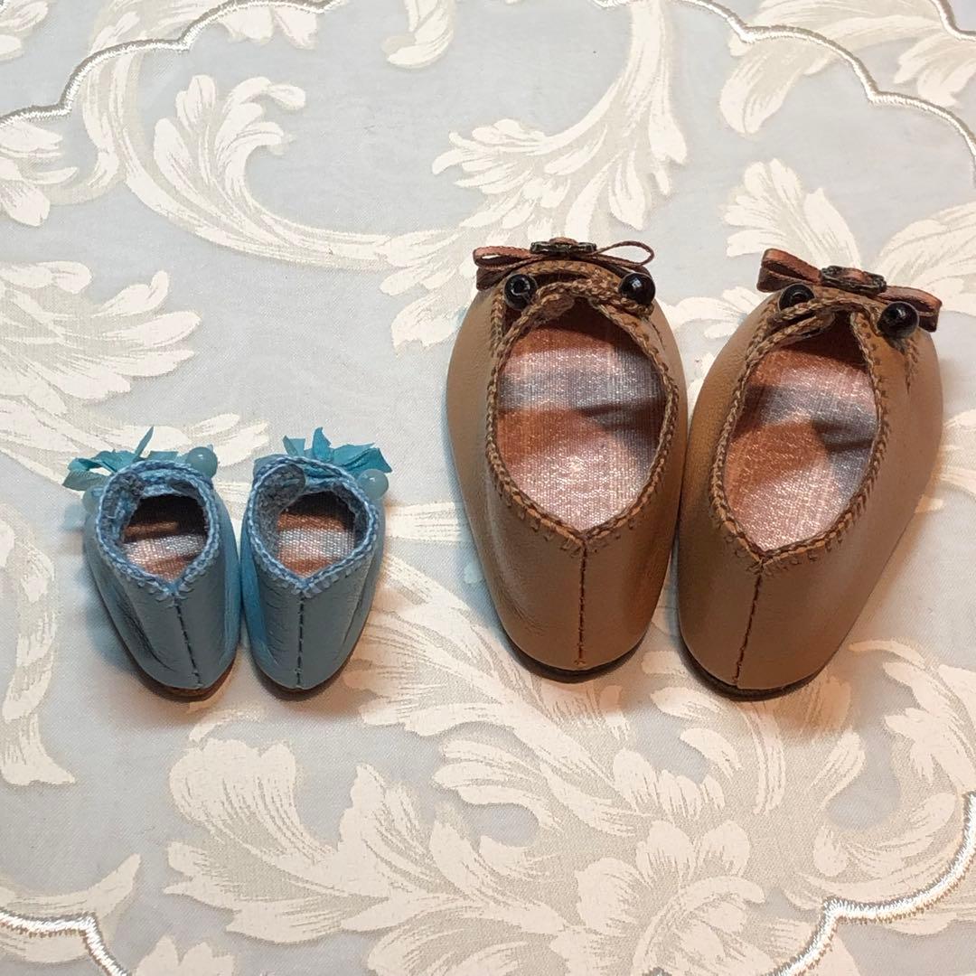 ドールシューズ　アンティークドール　ビスクドール　お人形の靴