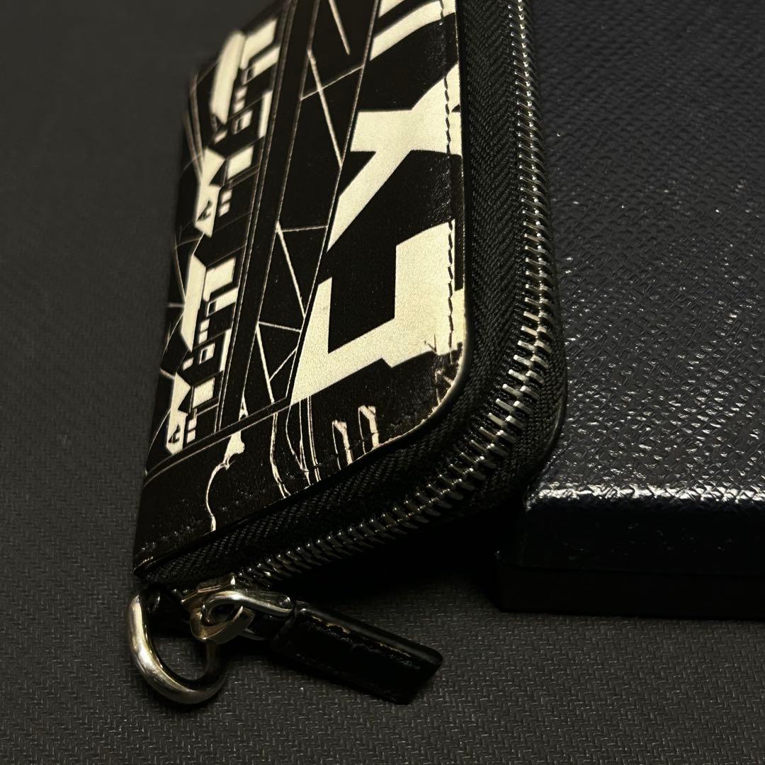 PRADA プラダ 小銭入れ ケース ミニウォレット　コミック ブラック