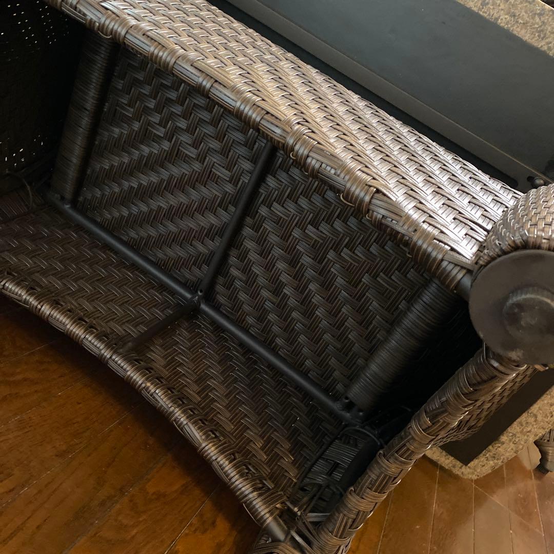 【美品】御影石（花崗岩）天板のセンターテーブル　コストコ　リゾートホテル風