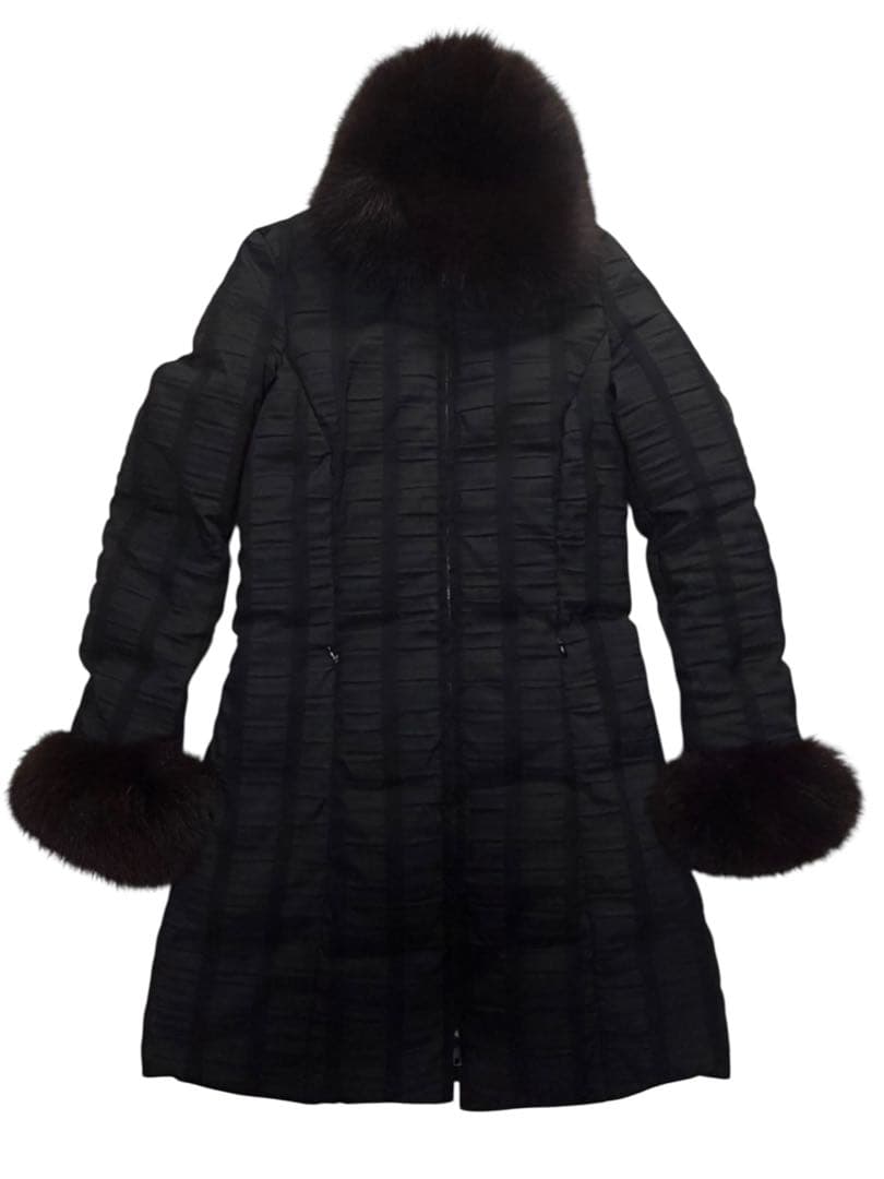 Blumarine ブルマリン ロングコート ファー　ブラック　anna