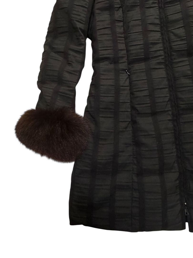 Blumarine ブルマリン ロングコート ファー　ブラック　anna