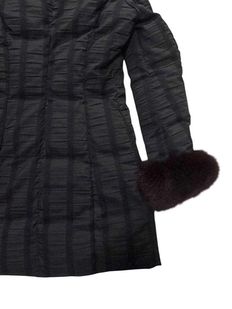 Blumarine ブルマリン ロングコート ファー　ブラック　anna