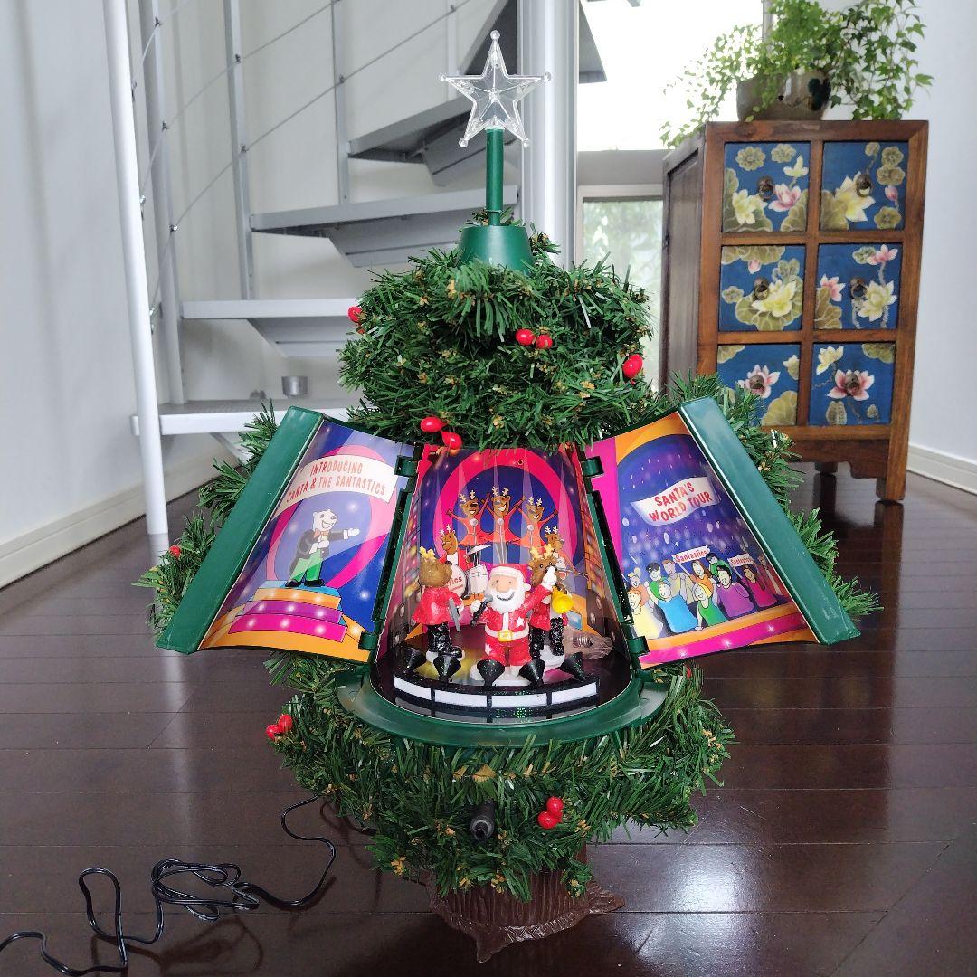 海外アンティーク 人感センサー クリスマスツリー ダンシング&ソング 扉難あり