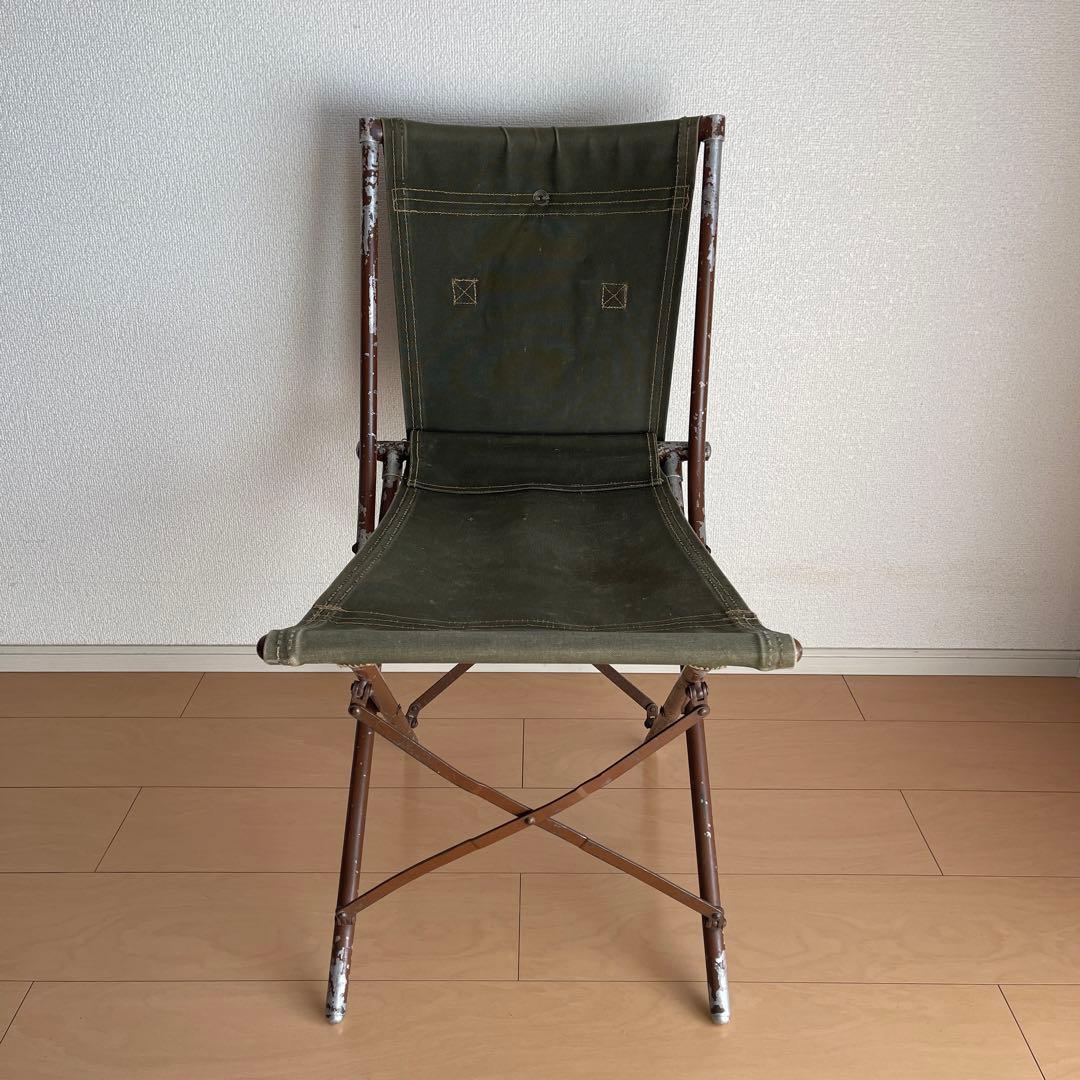 希少　50's イギリス軍　フォールディングチェア　ヴィンテージ