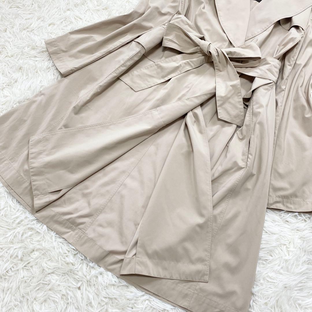 【極美品・L】マッキントッシュ　トレンチコート　ベルト　女優襟　高級生地　大きい