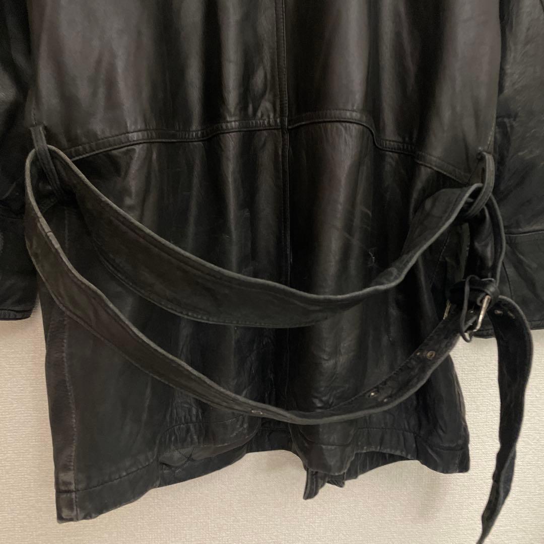 ヴィンテージ本革【renoma】希少ロングライダースジャケット コートY2K古着