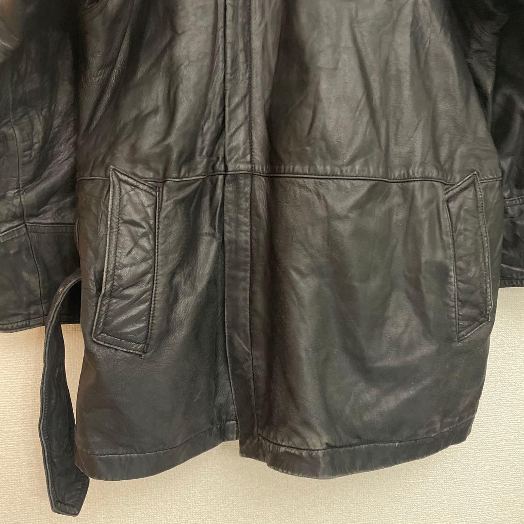 ヴィンテージ本革【renoma】希少ロングライダースジャケット コートY2K古着