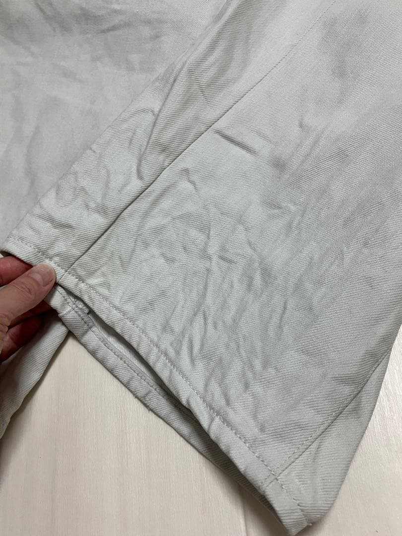 パンツ HYKE 25SS WHITE DENIM BARREL LEG JEANS