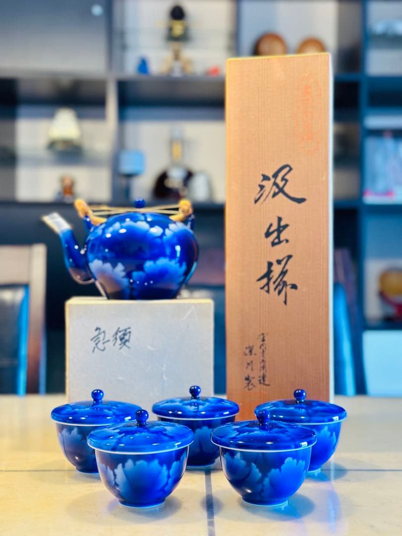 宮内庁御用達-【深川製磁】急須+湯呑みセット