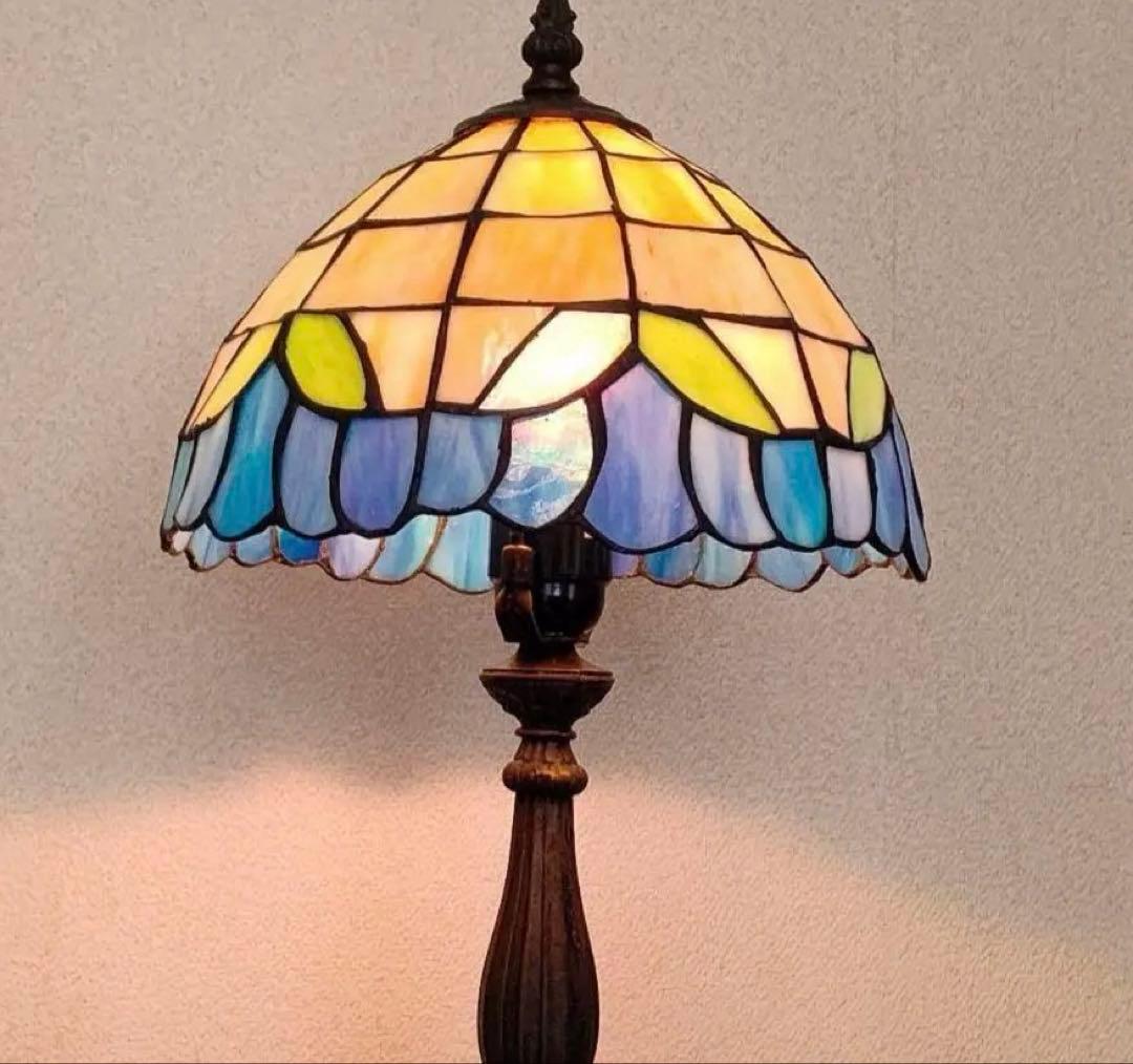 ステンドグラス テーブルランプ ミッドセンチュリーモダン