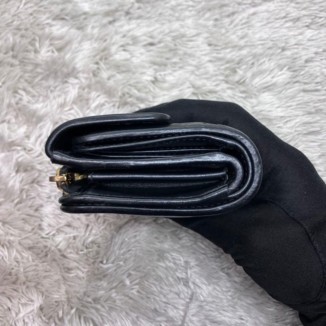 美品✨ミュウミュウ 三つ折り財布 L字ジップ ブラック ナッパインプトゥーレ