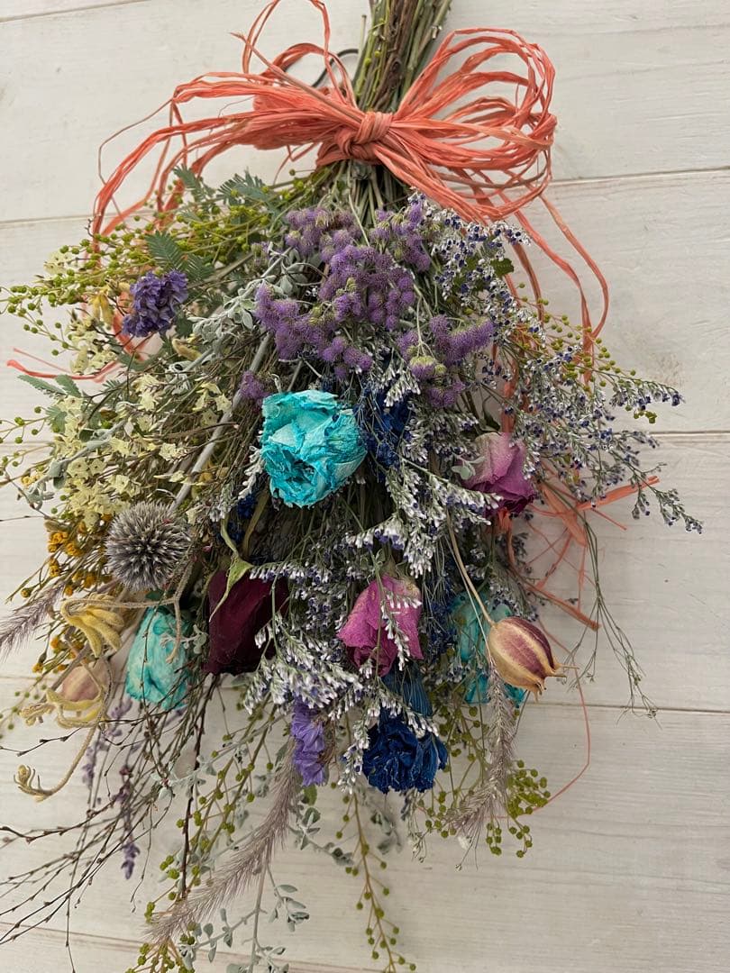 早春のミモザの蕾　ドライフラワースワッグ　花束　ブーケ　インテリア雑貨