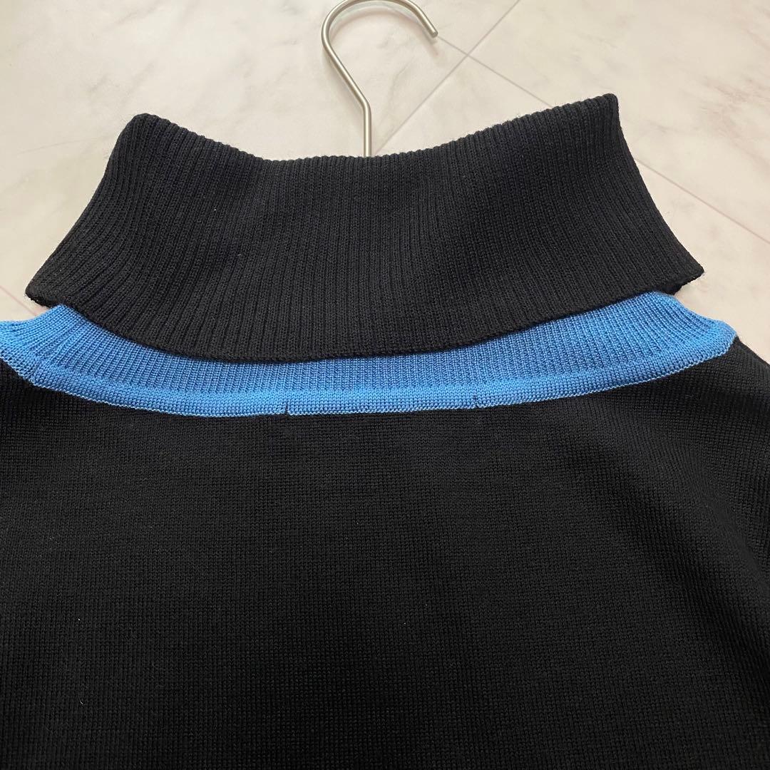 美品✨アルベロベロ　黒　ニット　ハイネック　ぶたさん　フクロウ　ビーズ装飾