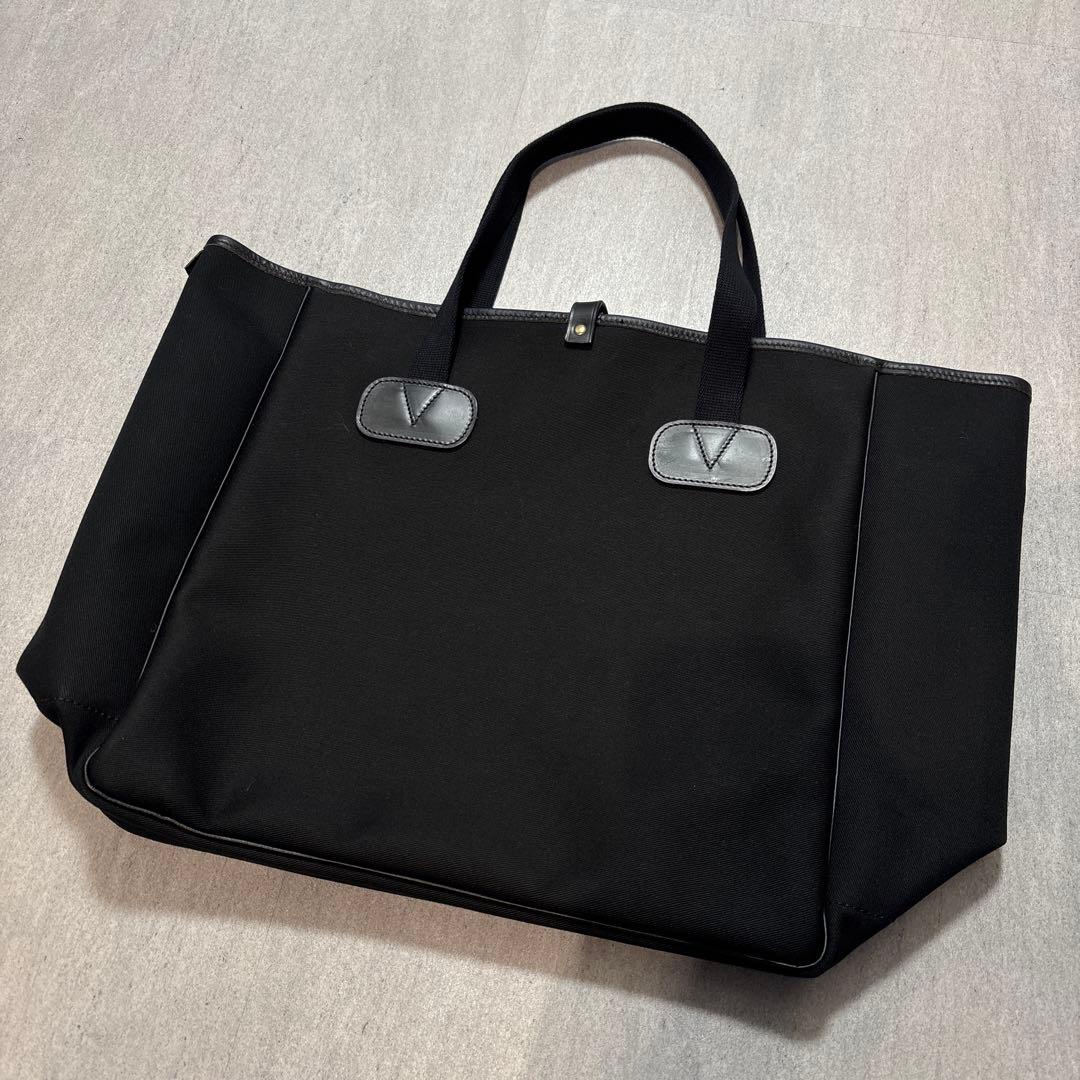 Brady ブラックキャンバストートバッグ Made in England 大