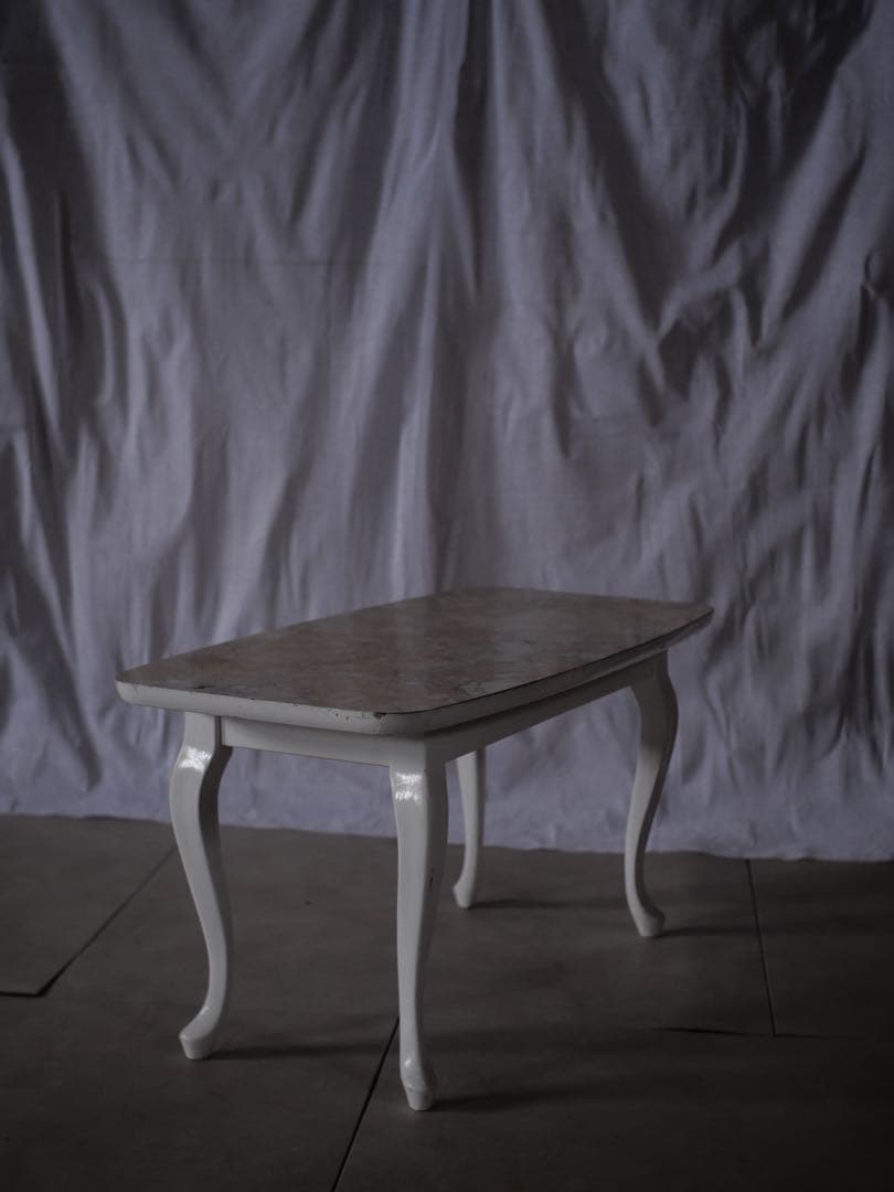 大理石調　センターテーブル　猫脚　古家具　古道具　アンティーク　昭和レトロ