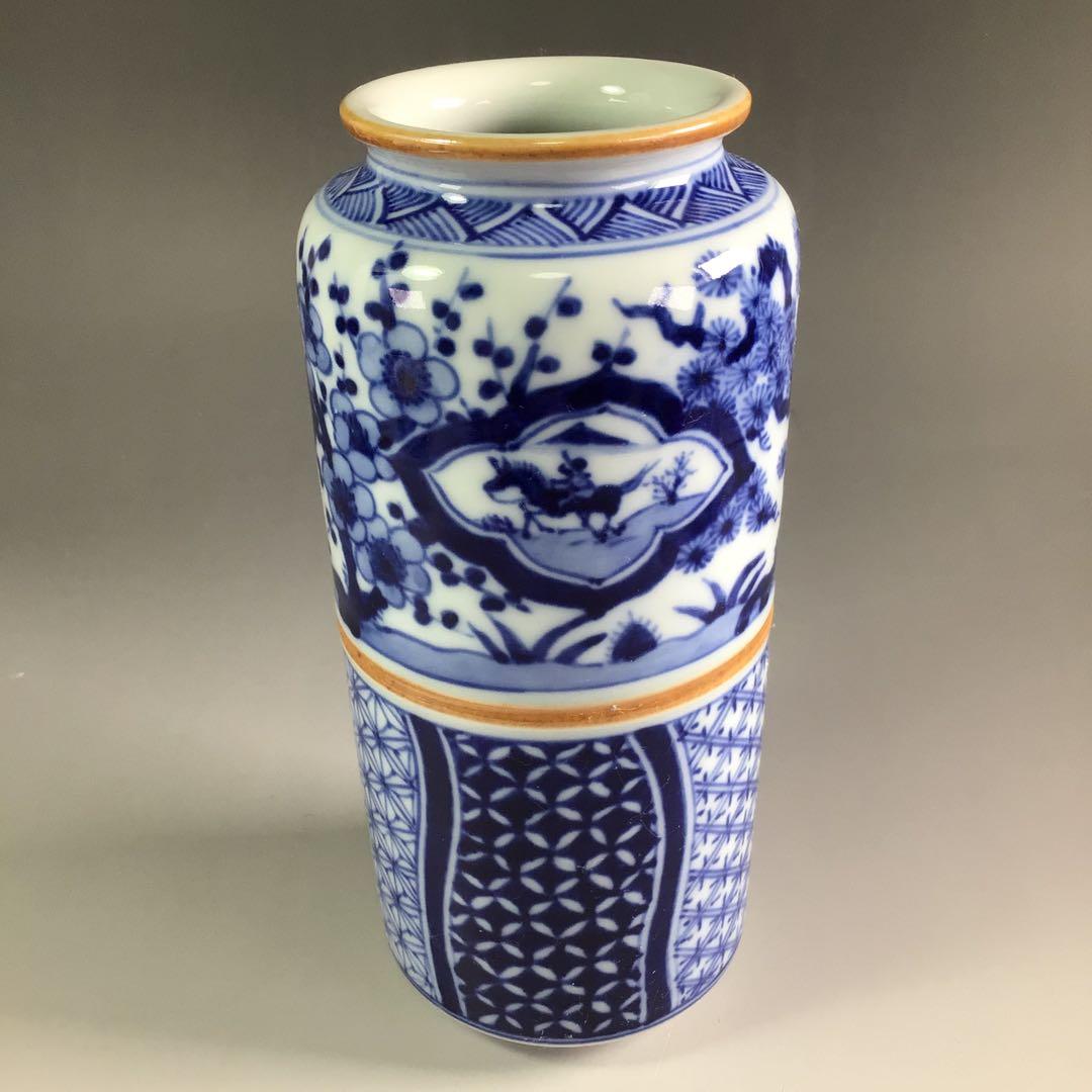 Ｒ２９１　皆具　『平安　昭阿弥造』『染付祥瑞文』　共箱　茶道具