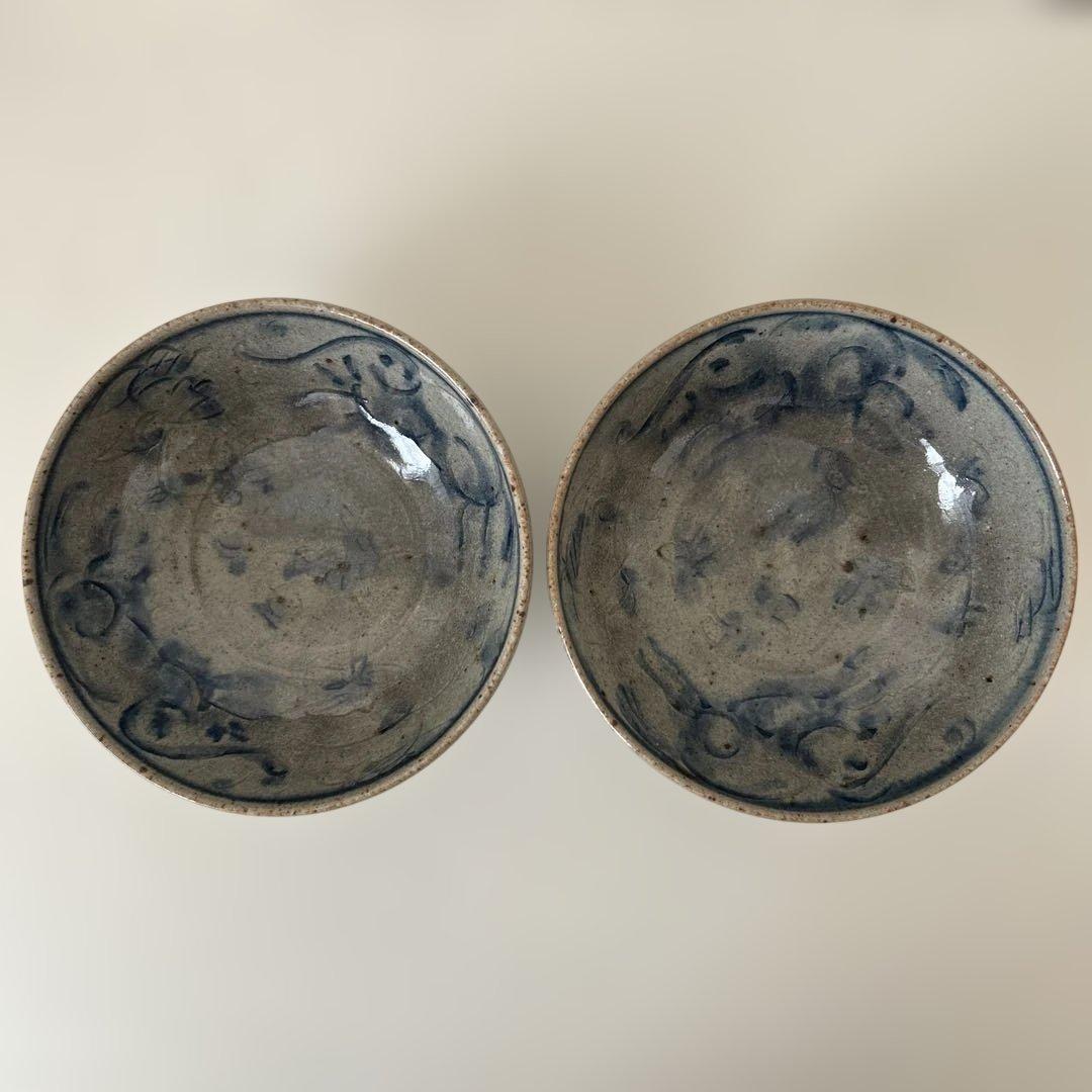 イムサエム　鉢　五寸　２個セット　刻文　象文様