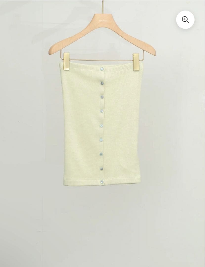 little suzie TIGHT HEM BUTTON TUBE イエロー