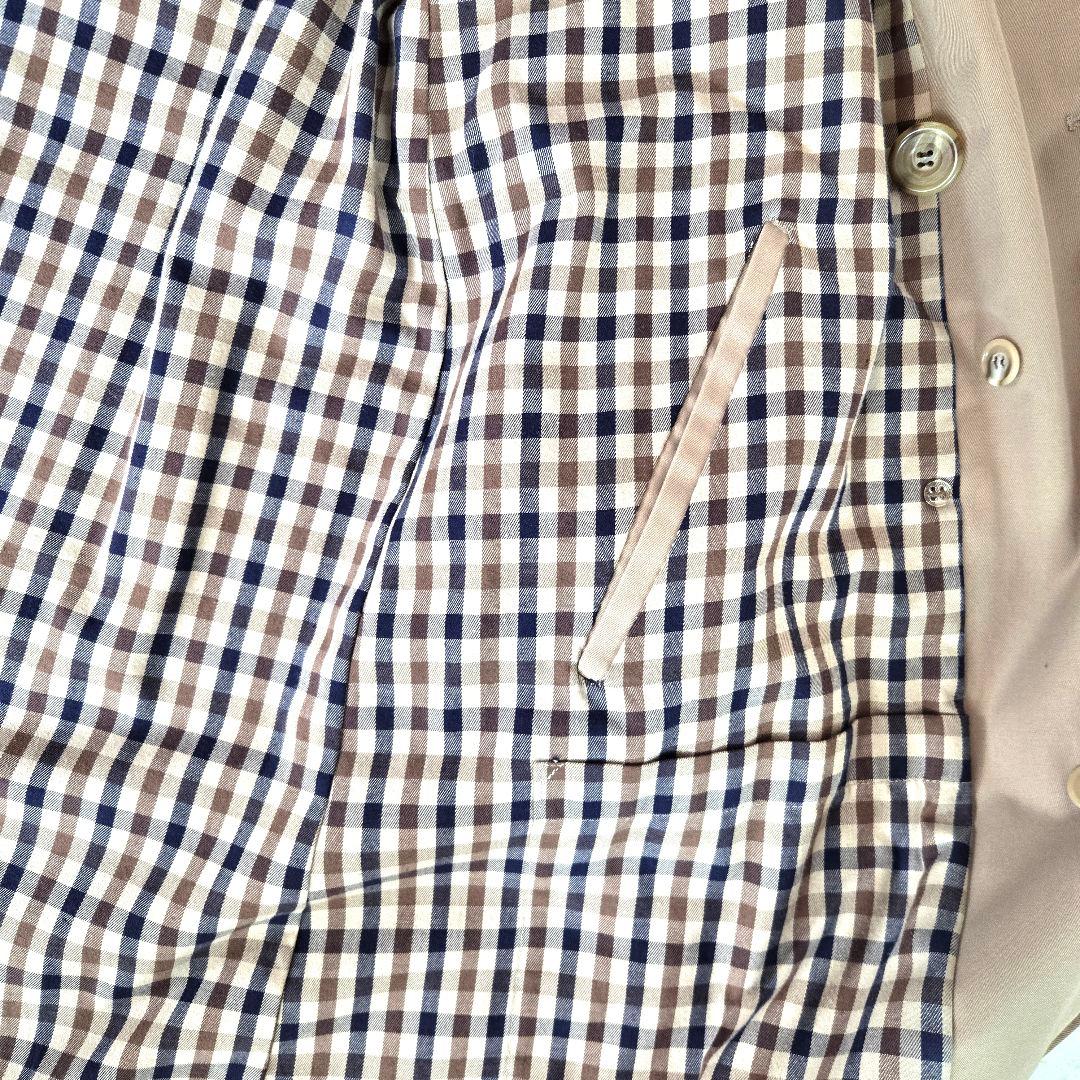 Aquascutum ベージュ トレンチコート L　メンズ　美品　ビジネス　高級