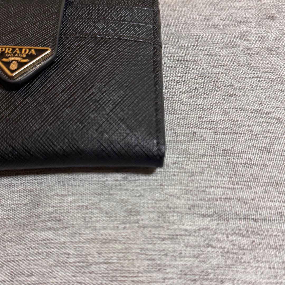 ☆*☆様 PRADA 二つ折り財布 ブラック サフィアーノレザー