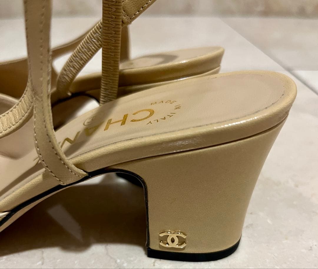 n*u様 (美品】CHANEL スリングバックシューズ　35.5