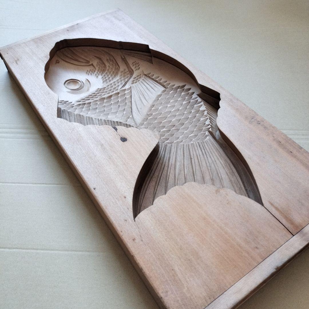 和菓子木型　鯛　一尺八寸