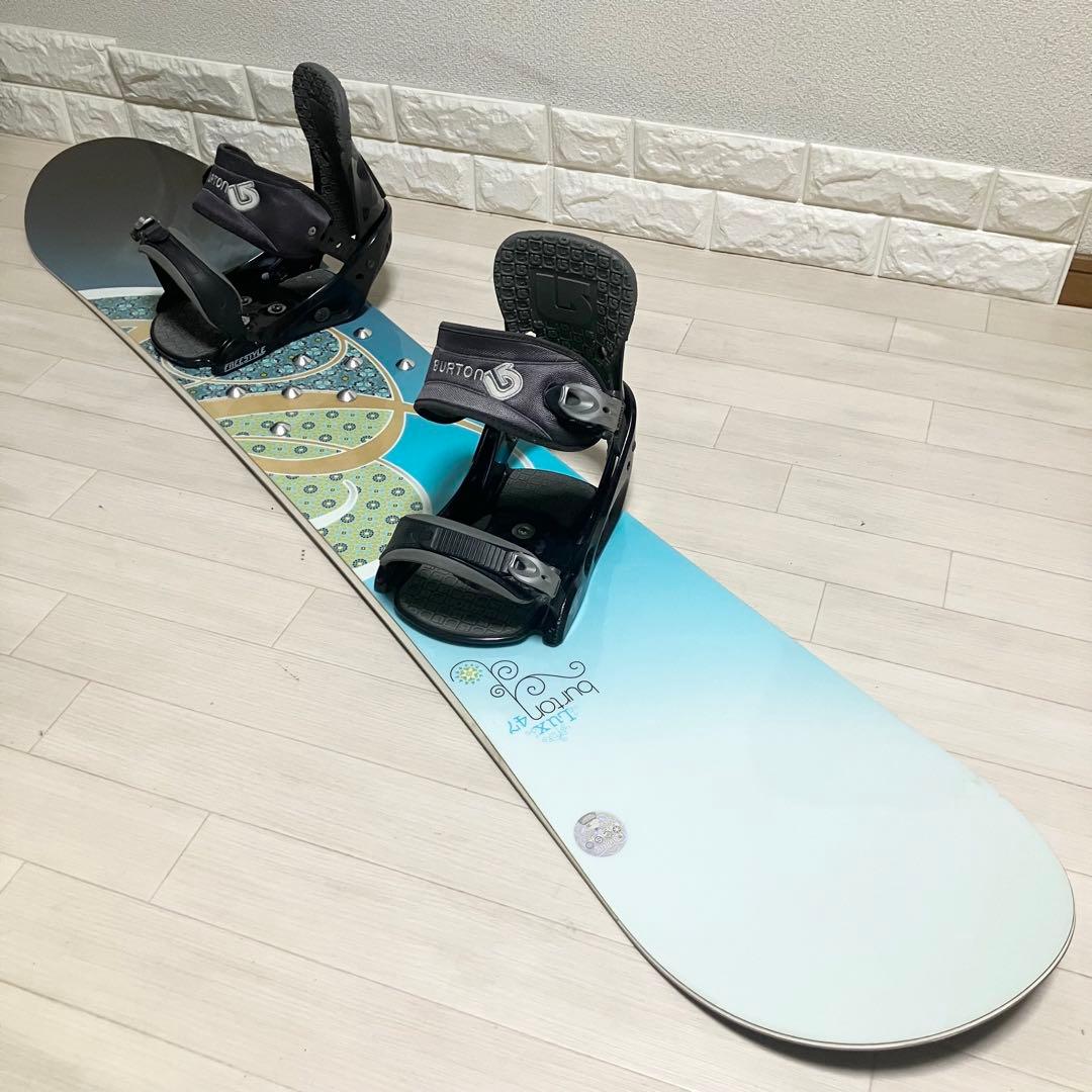 バック付/BURTON Luxバートンスノーボードセット147/バインディングM