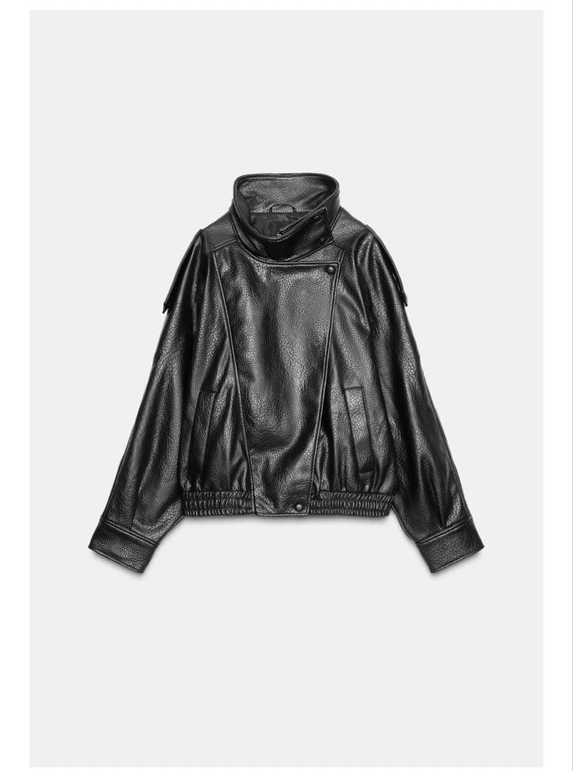 win zara ザラ 新作 レザージャケット アウター