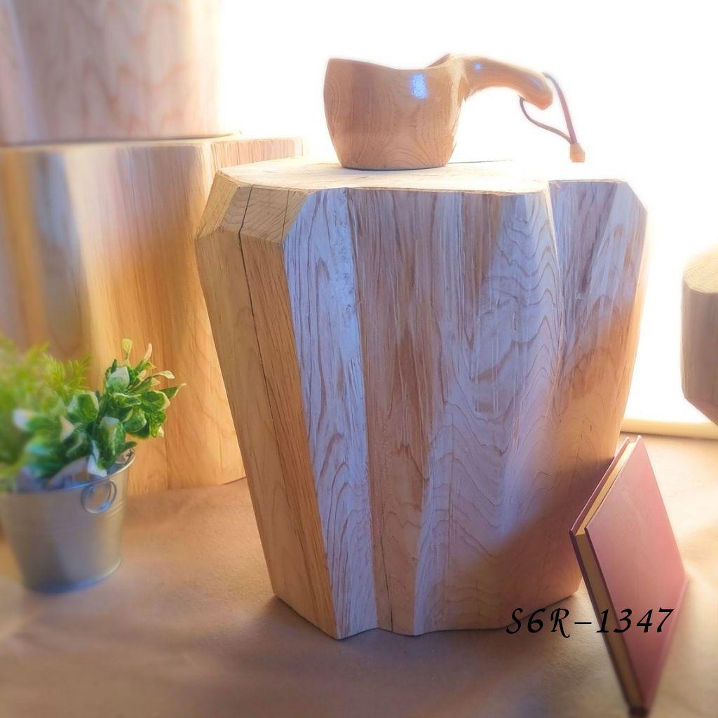 天然アロマ ひのきの切株テーブル 末広がり