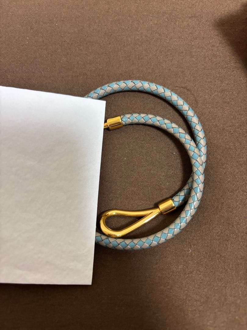 HERMES エルメス チョーカー ジャンボ 編込み 2連 ブレスレット