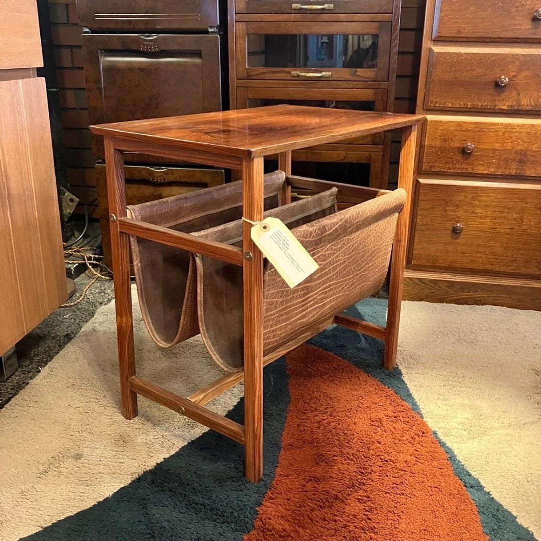 北欧 ビンテージ デンマーク ローズウッド マガジンラック サイドテーブル 木製