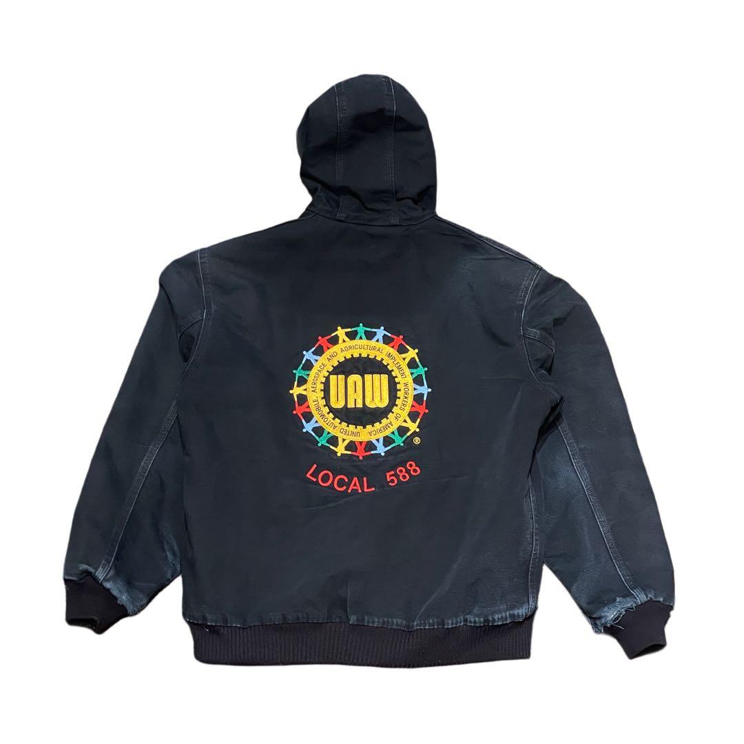 【M】Carhartt USA製 アクティブ ジャケット パーカー 黒 ブラック