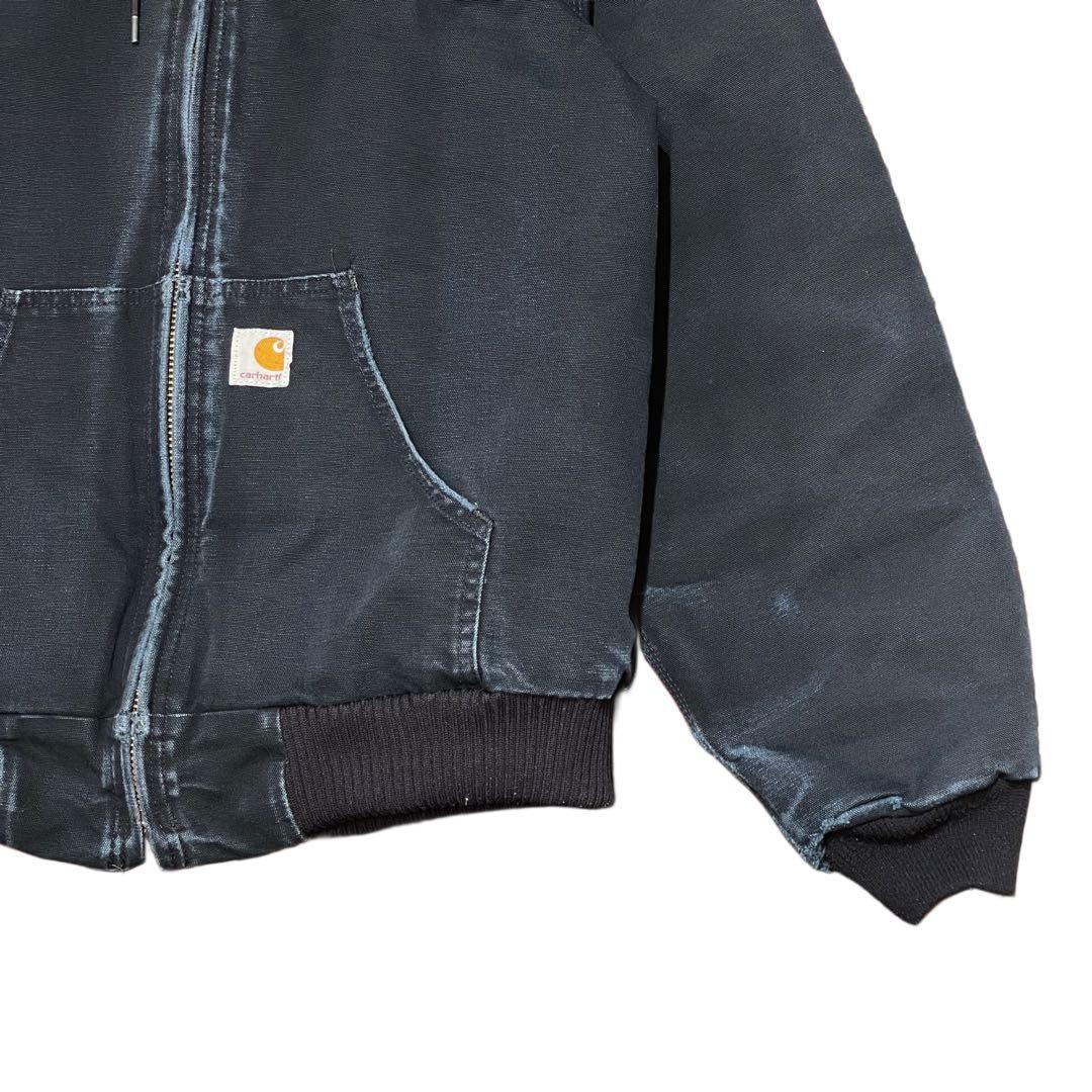 【M】Carhartt USA製 アクティブ ジャケット パーカー 黒 ブラック