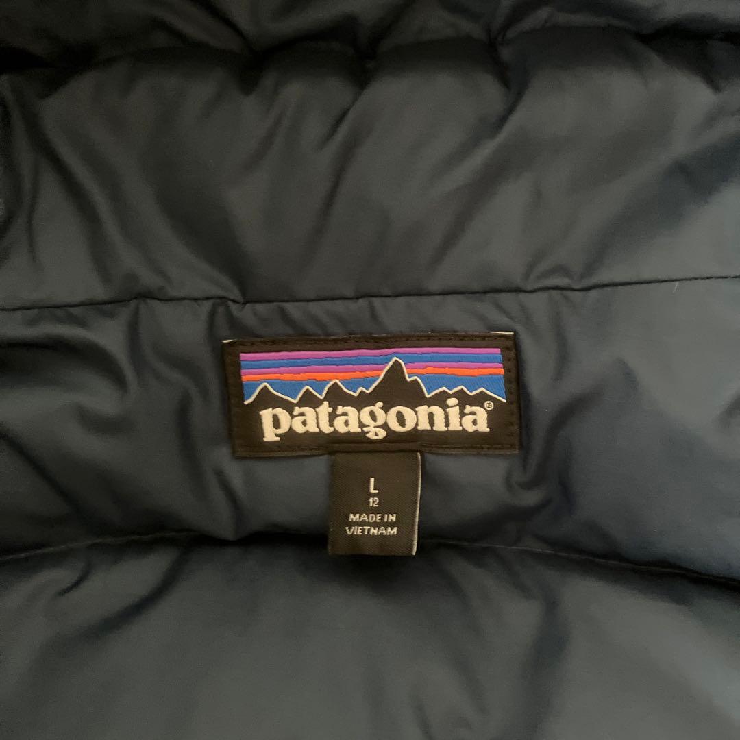パタゴニア キッズ ダウンコート L ネイビー