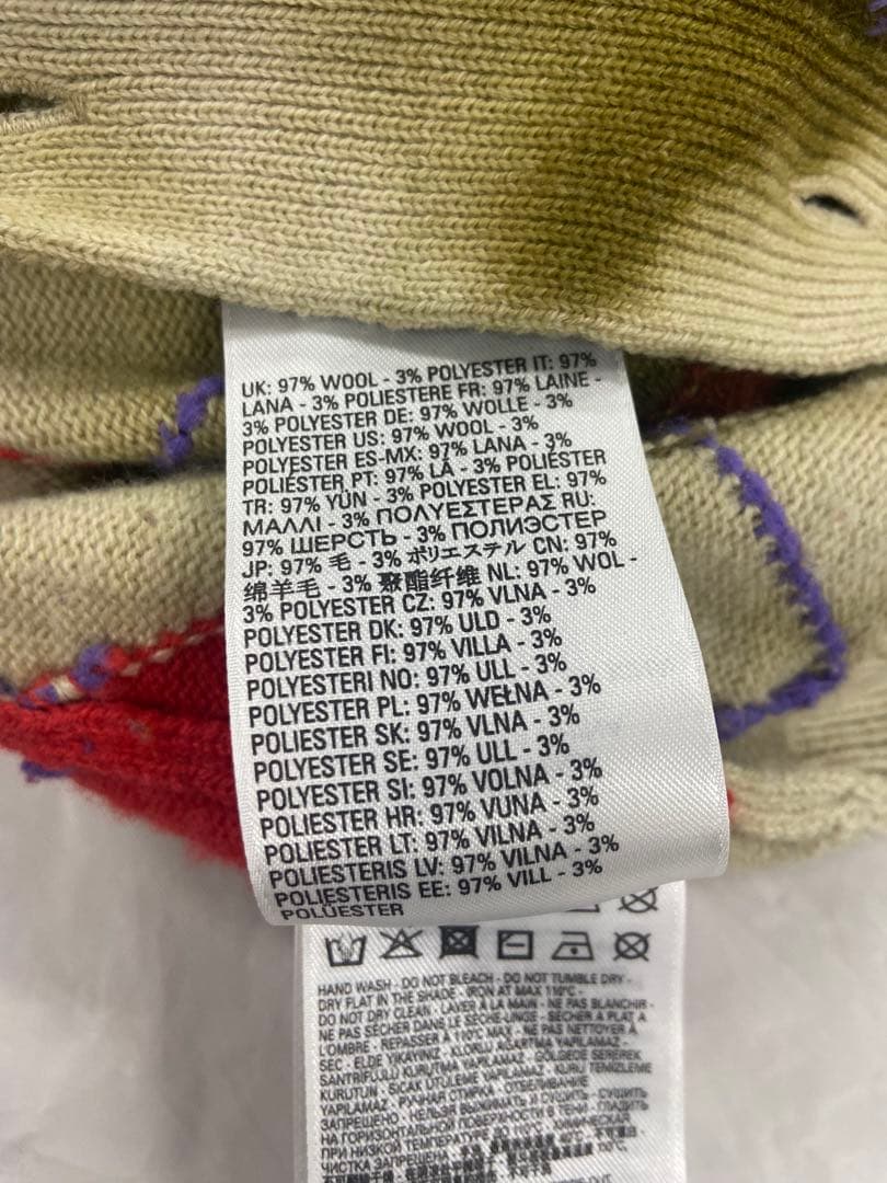 DIESEL K-ADDICE アーガイル カーディガン タイダイ M