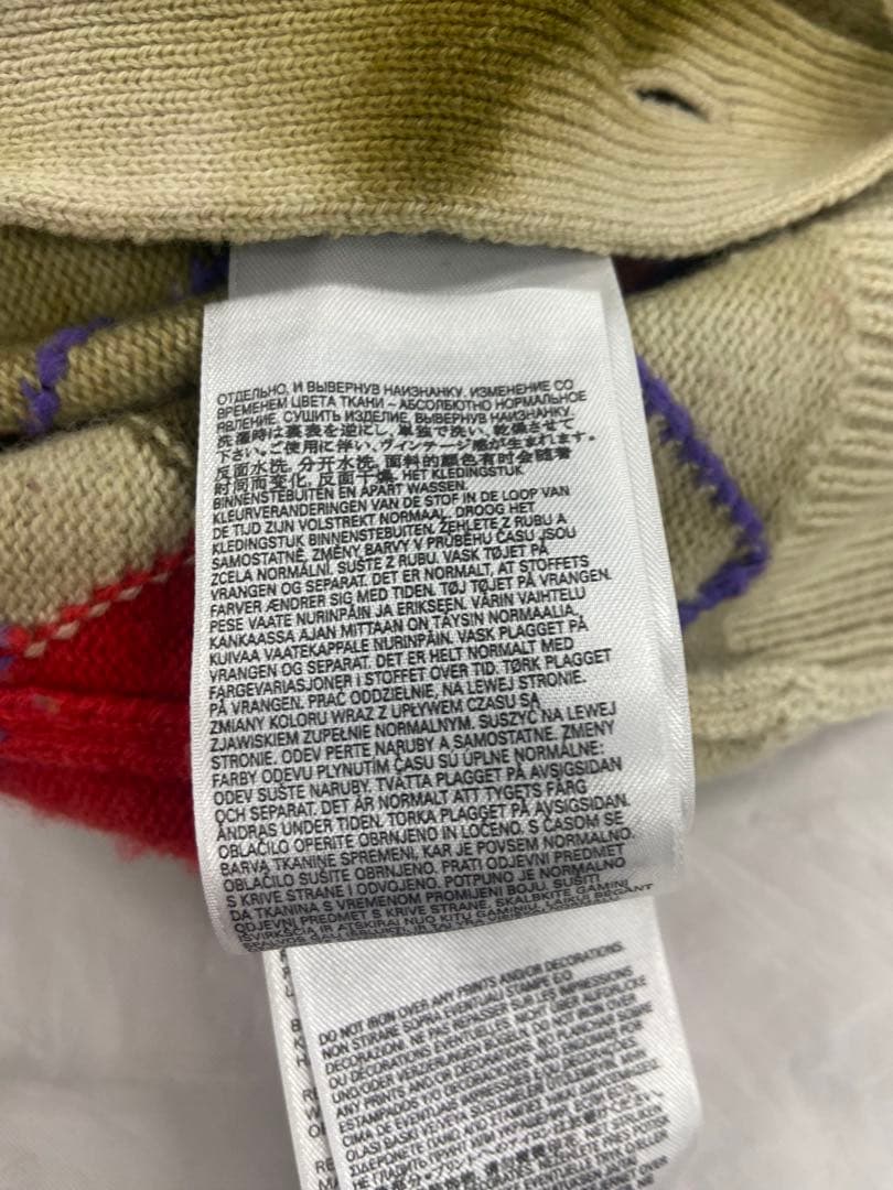 DIESEL K-ADDICE アーガイル カーディガン タイダイ M