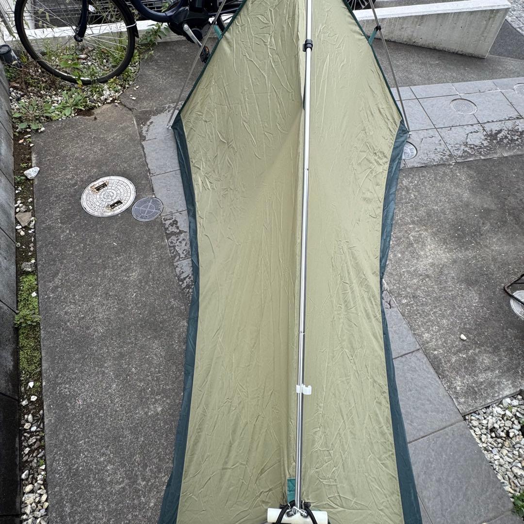 美品モンベル　ムーンライトテント2型アイボリー　純正グランドシート付ゆるキャン