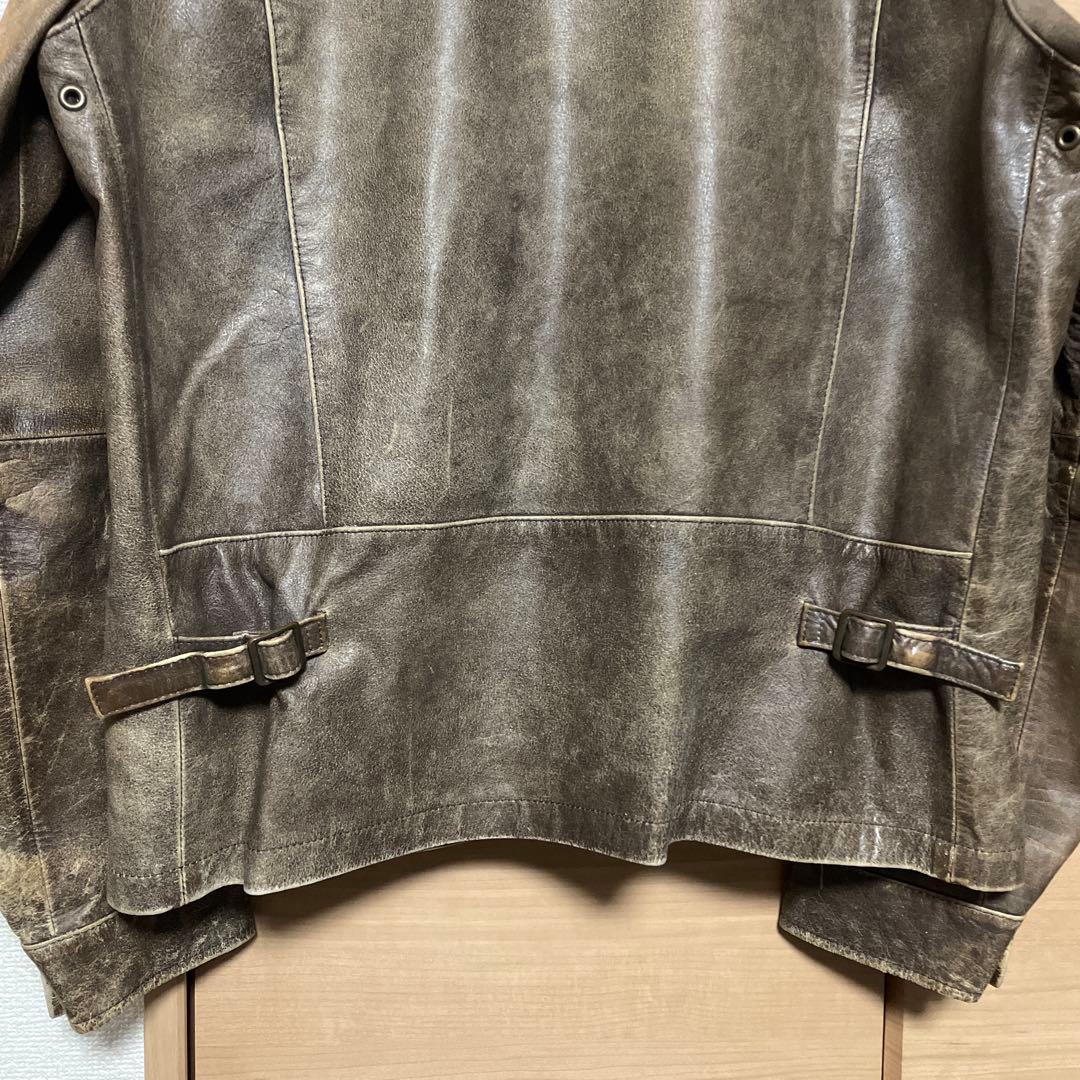 ヴィンテージ加工【インターナショナルギャラリービームス】シングルレザーライダース