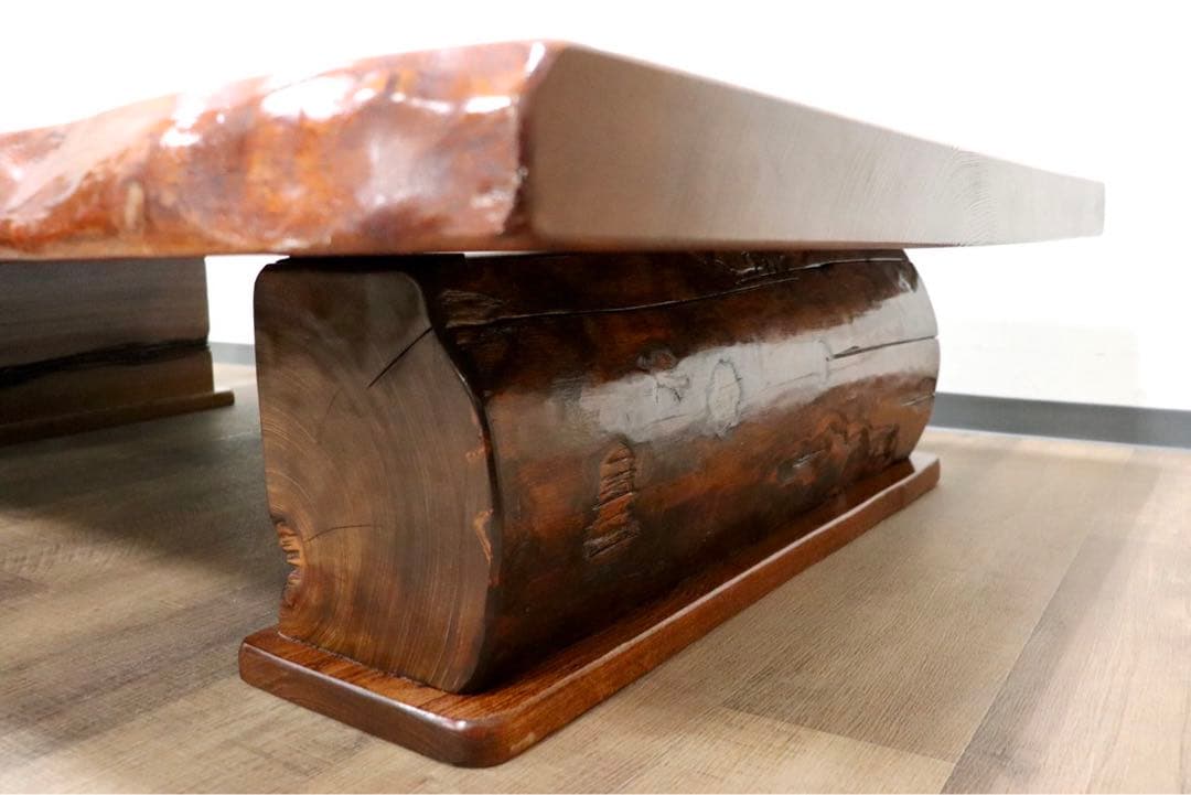 GMGF109○美山工芸 タモ材 無垢 座卓 ちゃぶ台 ローテーブル リビ