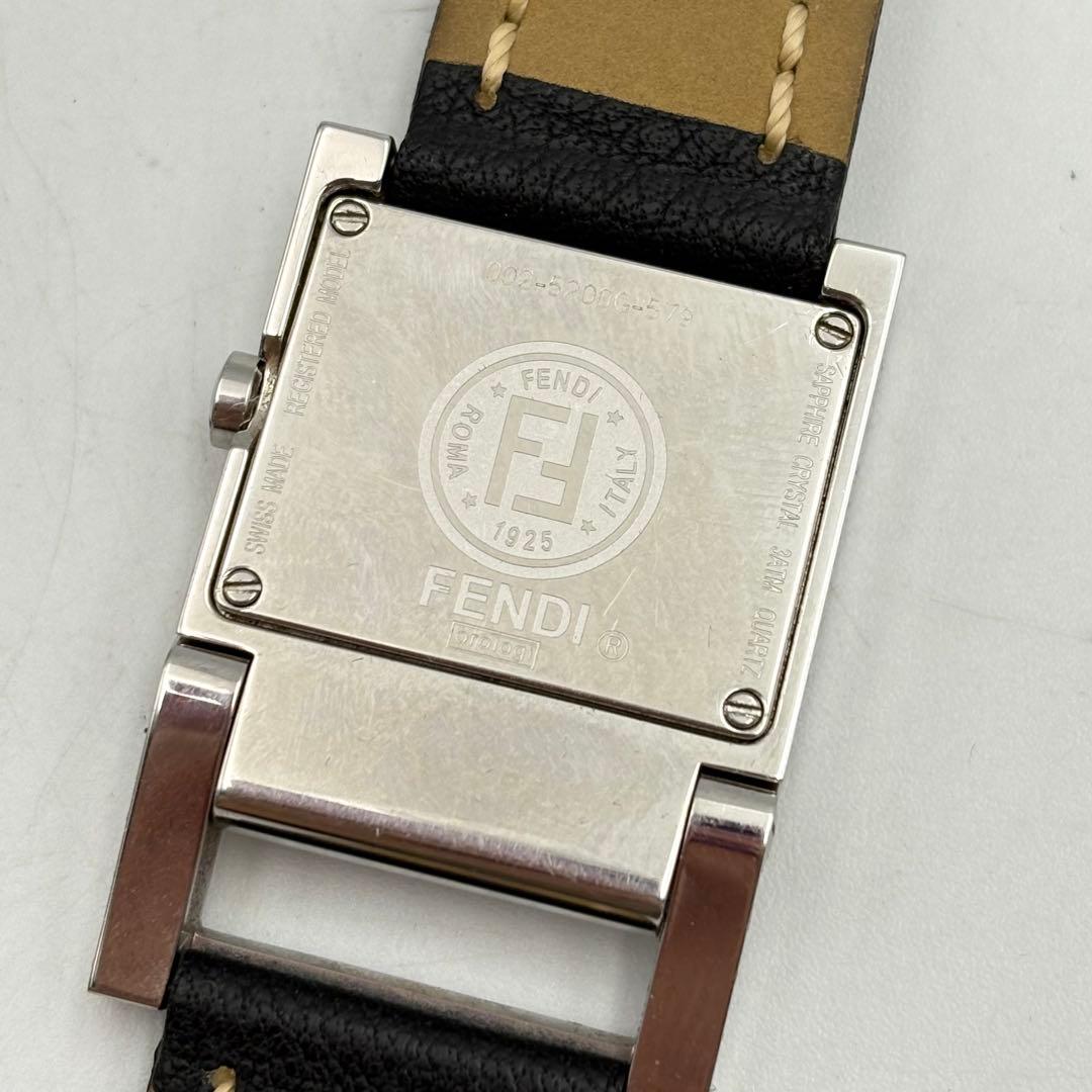 フェンディ クォーツ メンズウォッチ ブラック スクエア0724-S6491sh