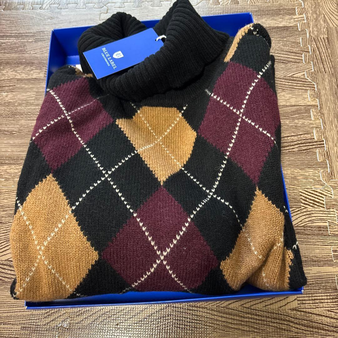 ブルーレーベルクレストブリッジ　アーガイルセーター　サイズ38