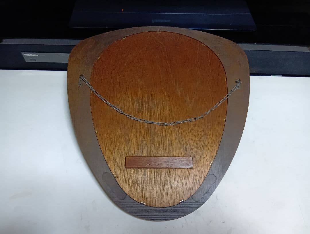 1970's　北欧モダン　トライアングル　ウォールナット　ミラー　壁掛け鏡