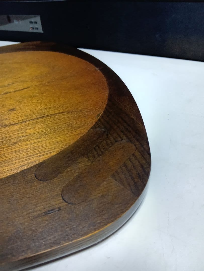 1970's　北欧モダン　トライアングル　ウォールナット　ミラー　壁掛け鏡