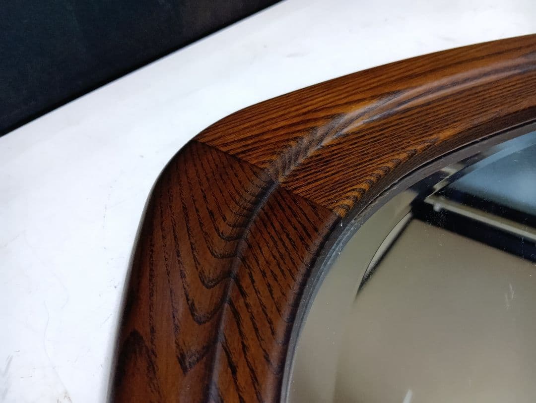 1970's　北欧モダン　トライアングル　ウォールナット　ミラー　壁掛け鏡