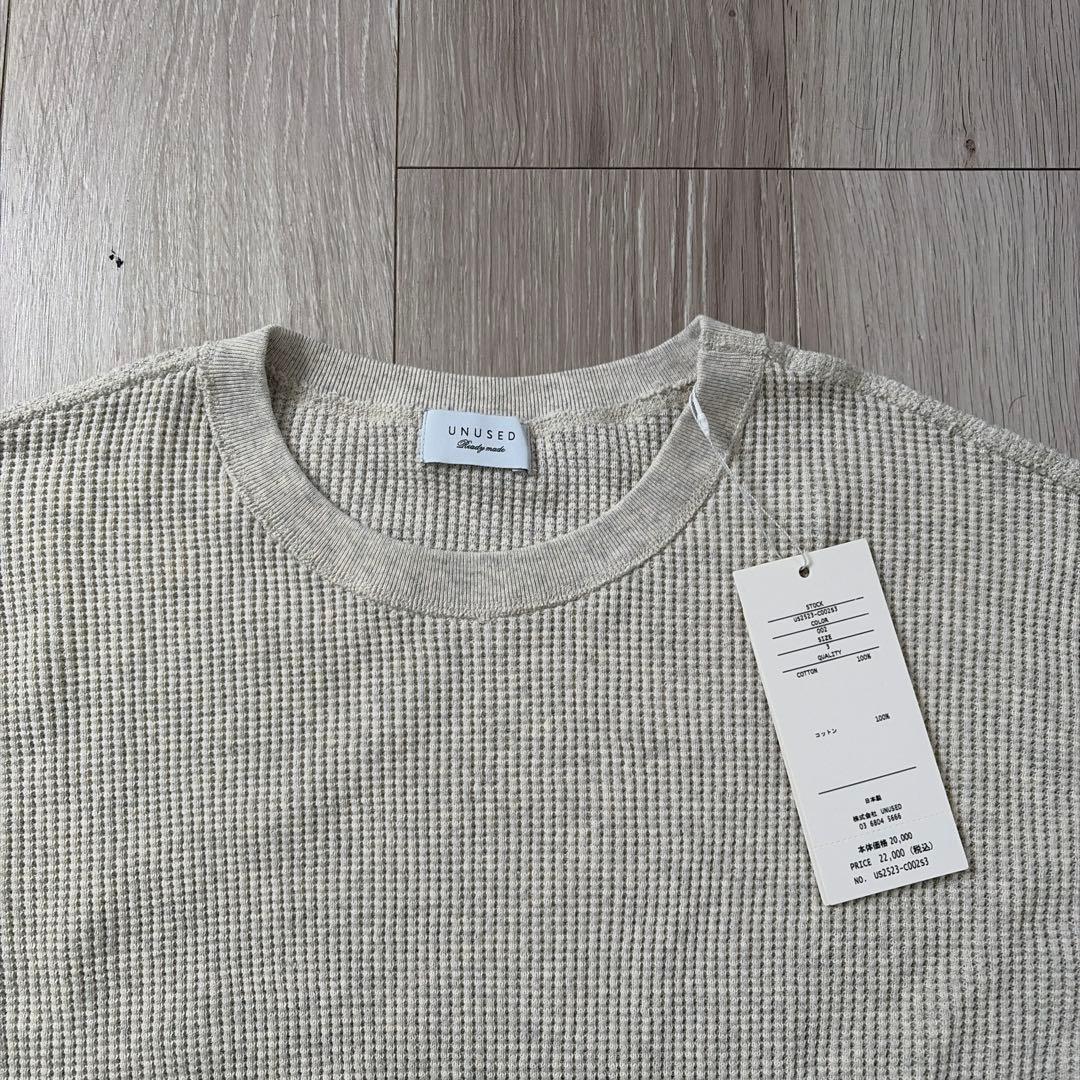 タグ付き　アンユーズド　ワッフル　L/Stee size3