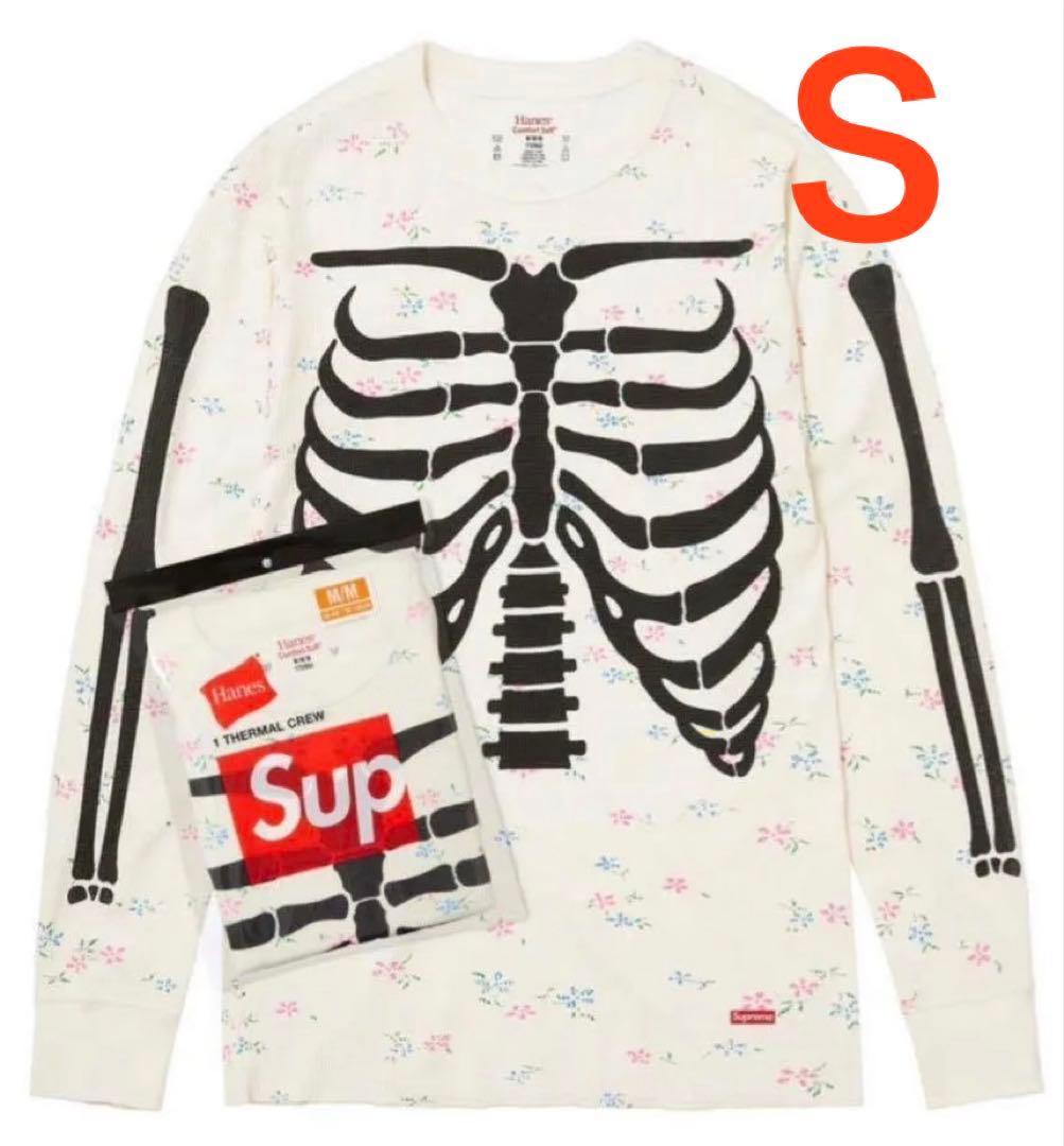 花柄 Supreme x Hanes Bones サーマルCrew sサイズ