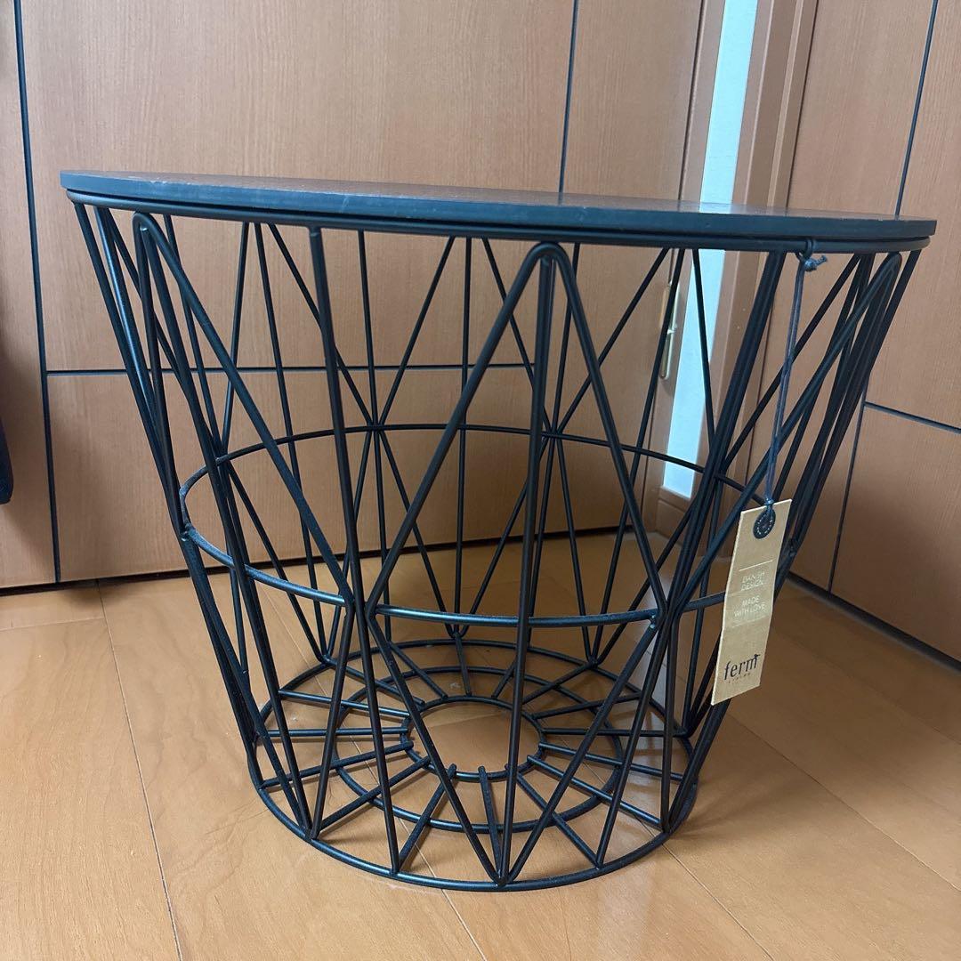 ferm living ワイヤーバスケット カゴ ファームリビング ブラック M