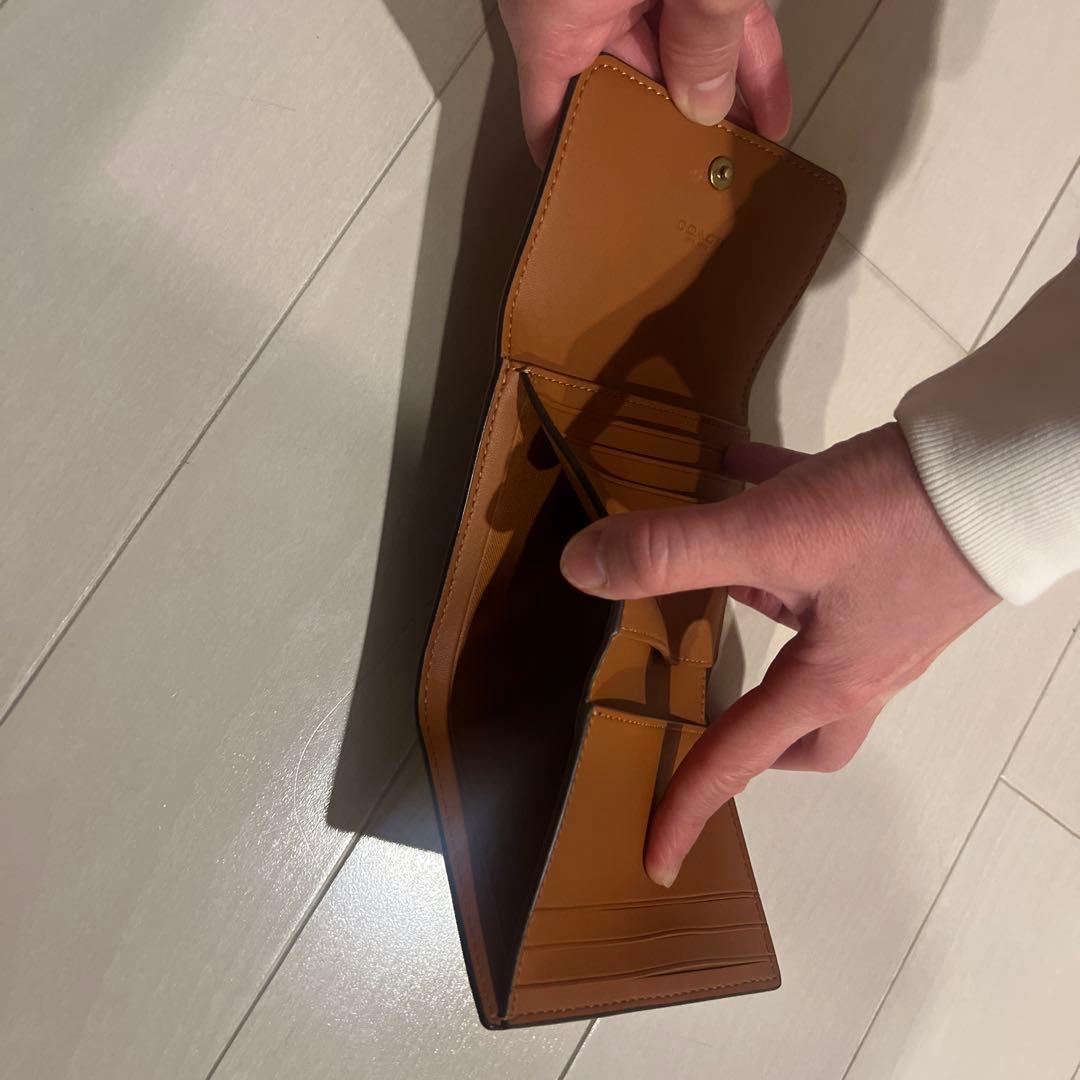 COACH 三つ折り財布 ブラウン/ブラック